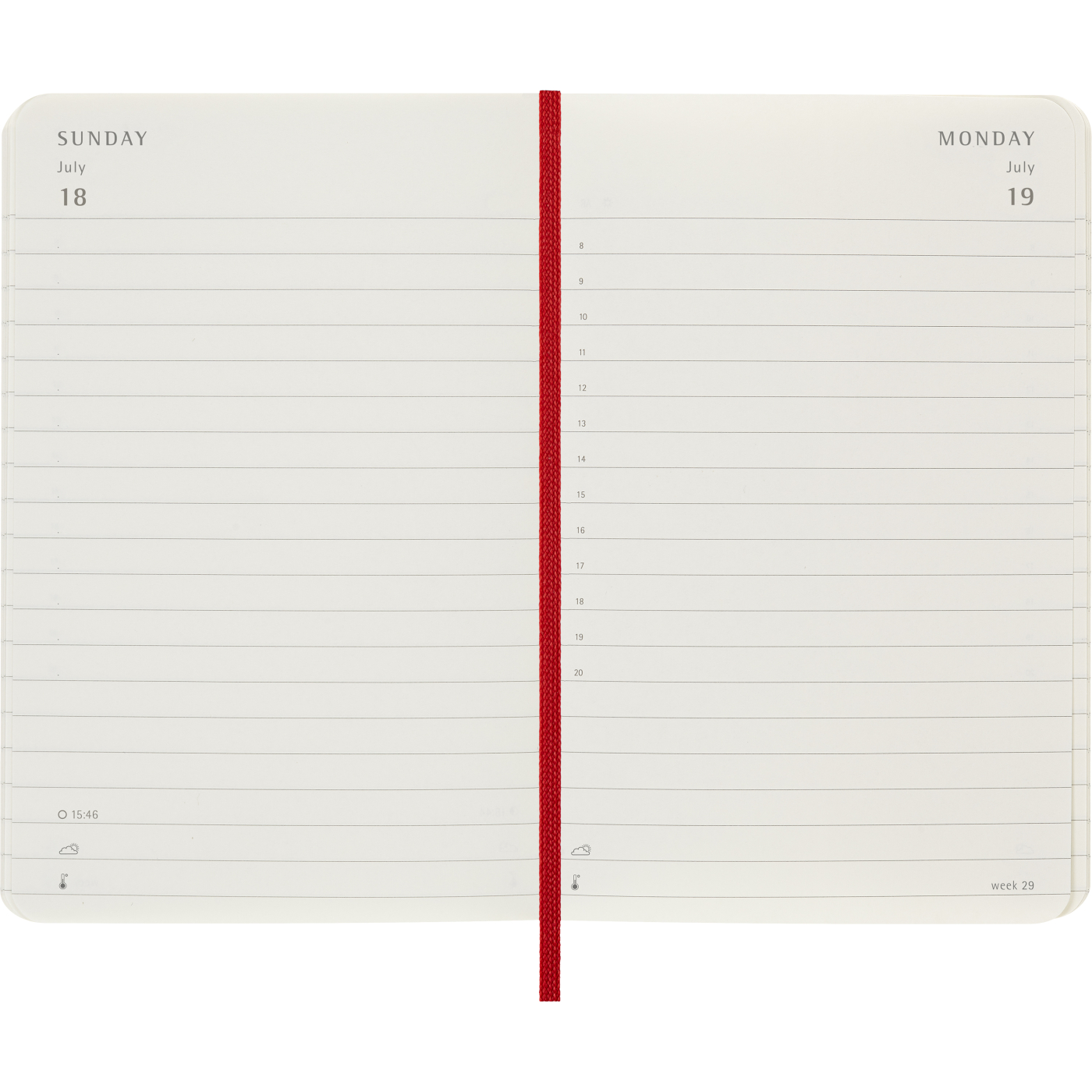Diary 12M Daily 2027 Softcover Pocket Red