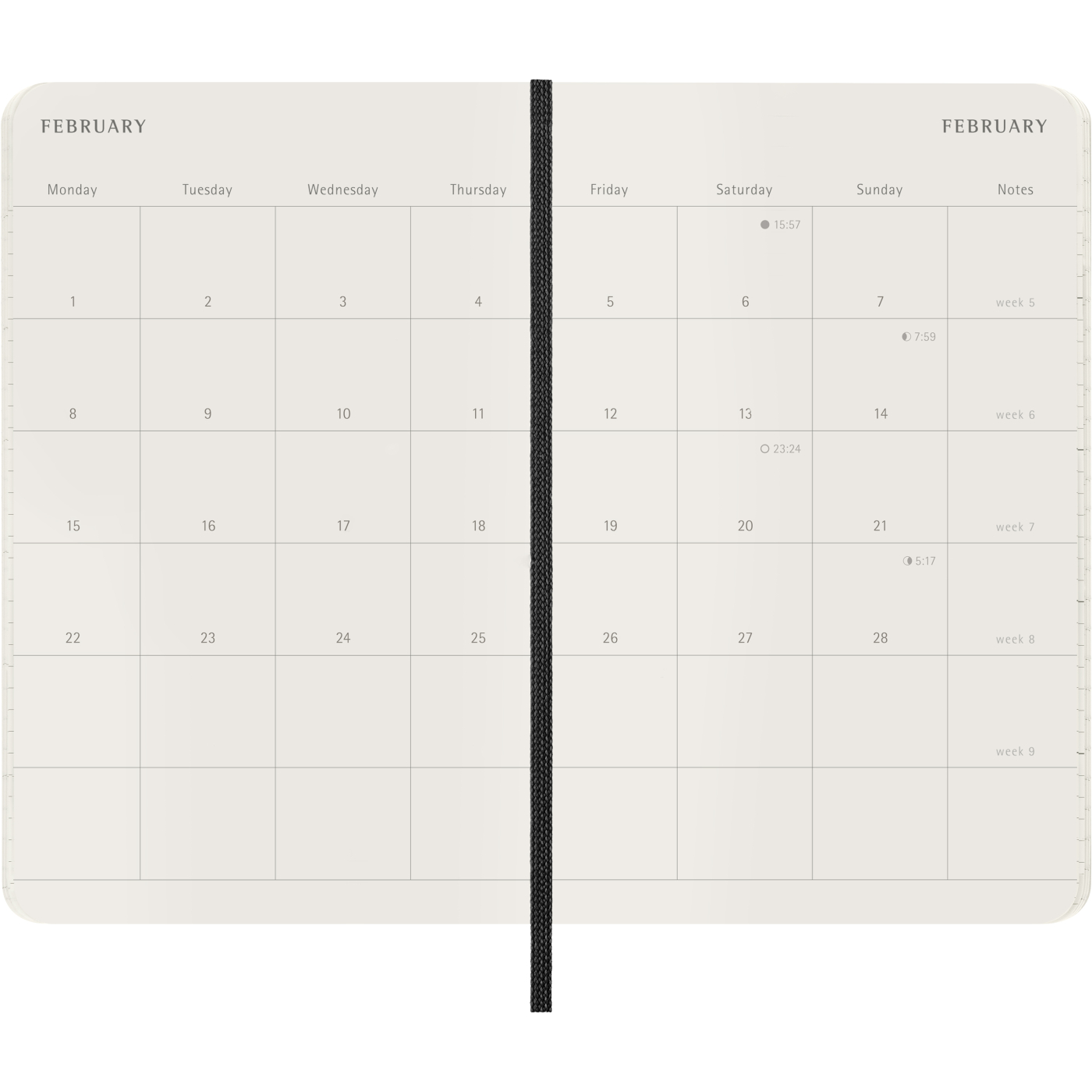 Diary 12M Monthly 2027 Softcover Large Black