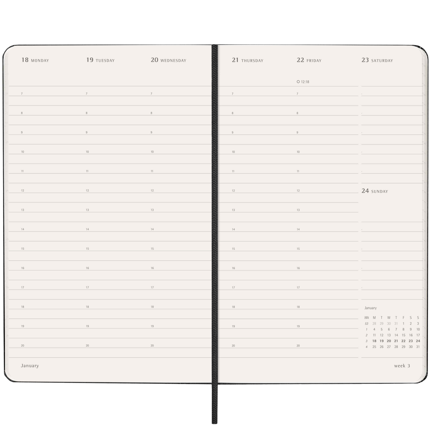 Diary 12M Weekly Vertical PRO 2027 Hardcover Large Black
