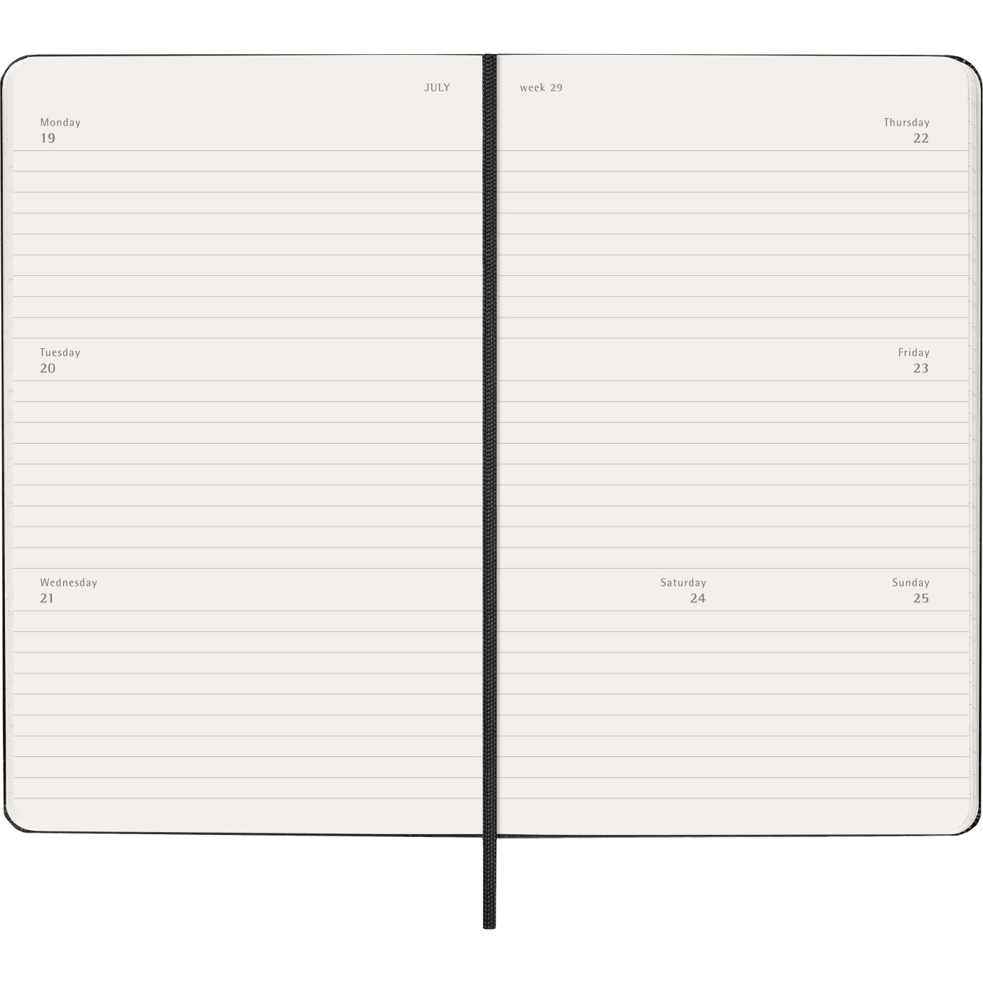 Diary 12M Weekly Horizontal 2027 Hardcover Large Black 