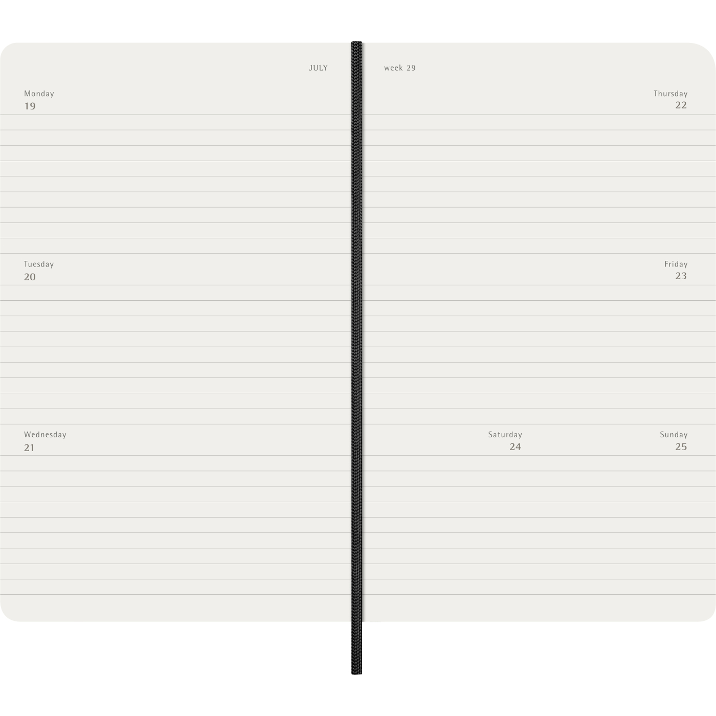 Diary 12M Weekly Horizontal 2027 Softcover Large Black