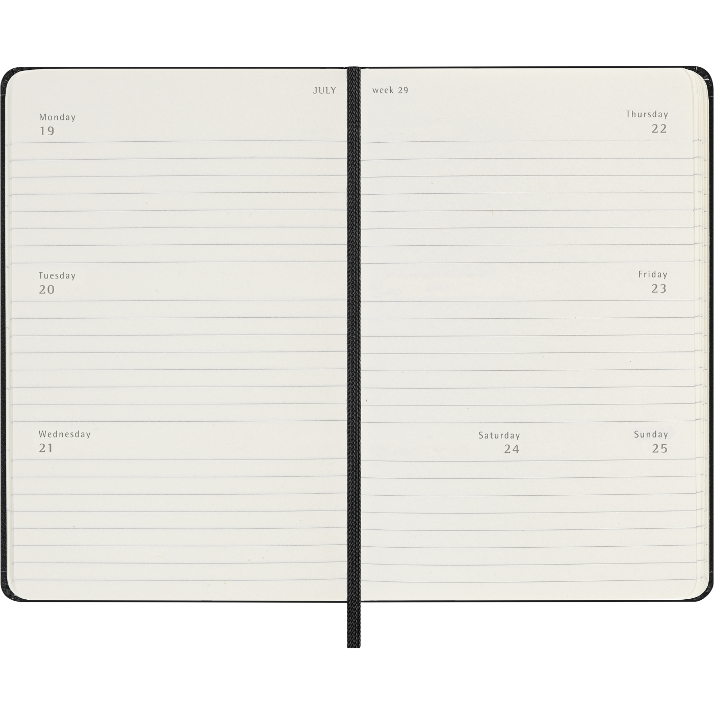 Diary 12M Weekly Horizontal 2027 Hardcover Pocket Black 