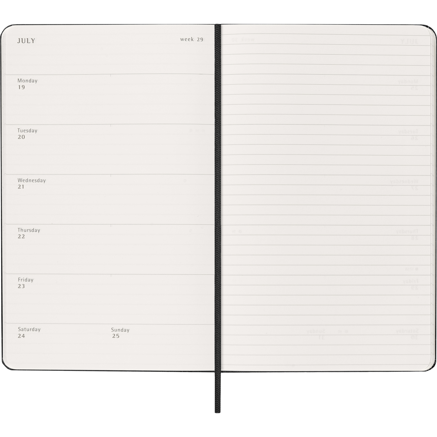 Diary 12M Weekly Notebook 2027 Hardcover Large Black 