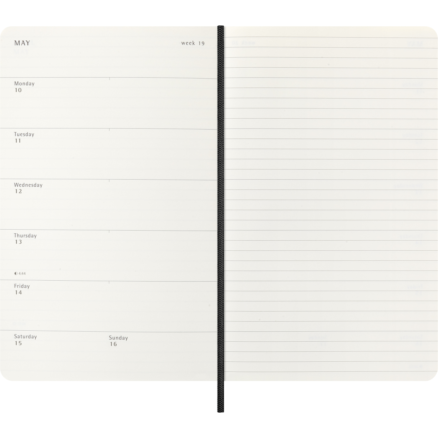 Diary 12M Weekly Notebook 2027 Softcover Large Black 