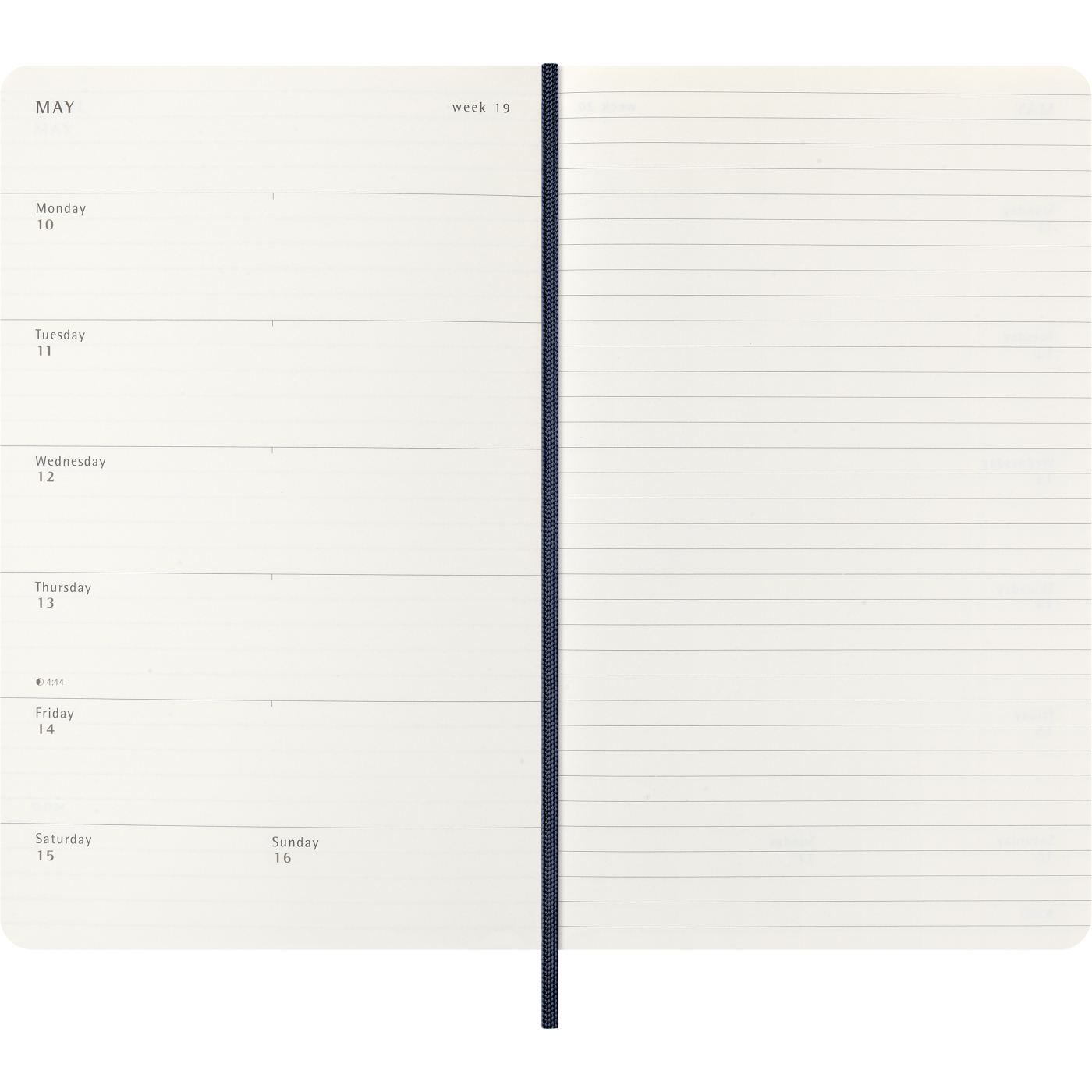 Diary 12M Weekly Notebook 2027 Softcover Large Sapphire Blue 