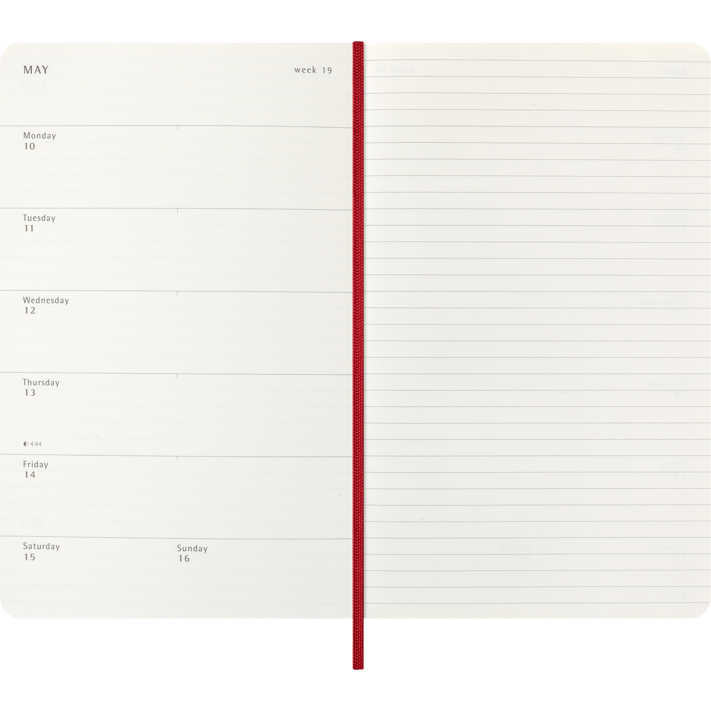 Diary 12M Weekly Notebook 2027 Softcover Large Red 