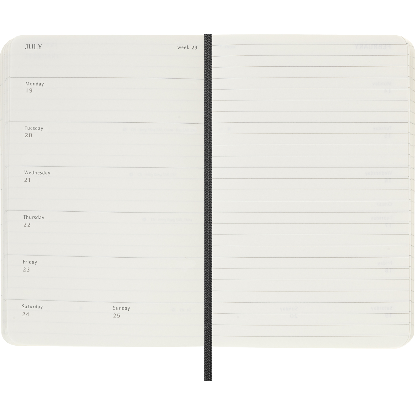 Diary 12M Weekly Notebook 2027 Softcover Pocket Black 