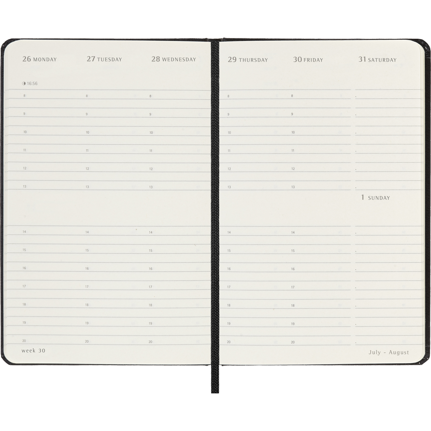 Diary 12M Weekly Vertical 2027 Hardcover Pocket Black 