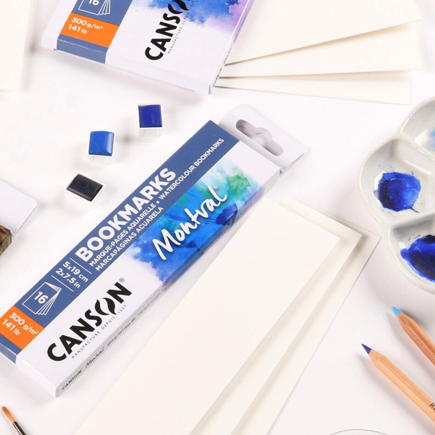 Montval Watercolour Bookmarks 16-pack