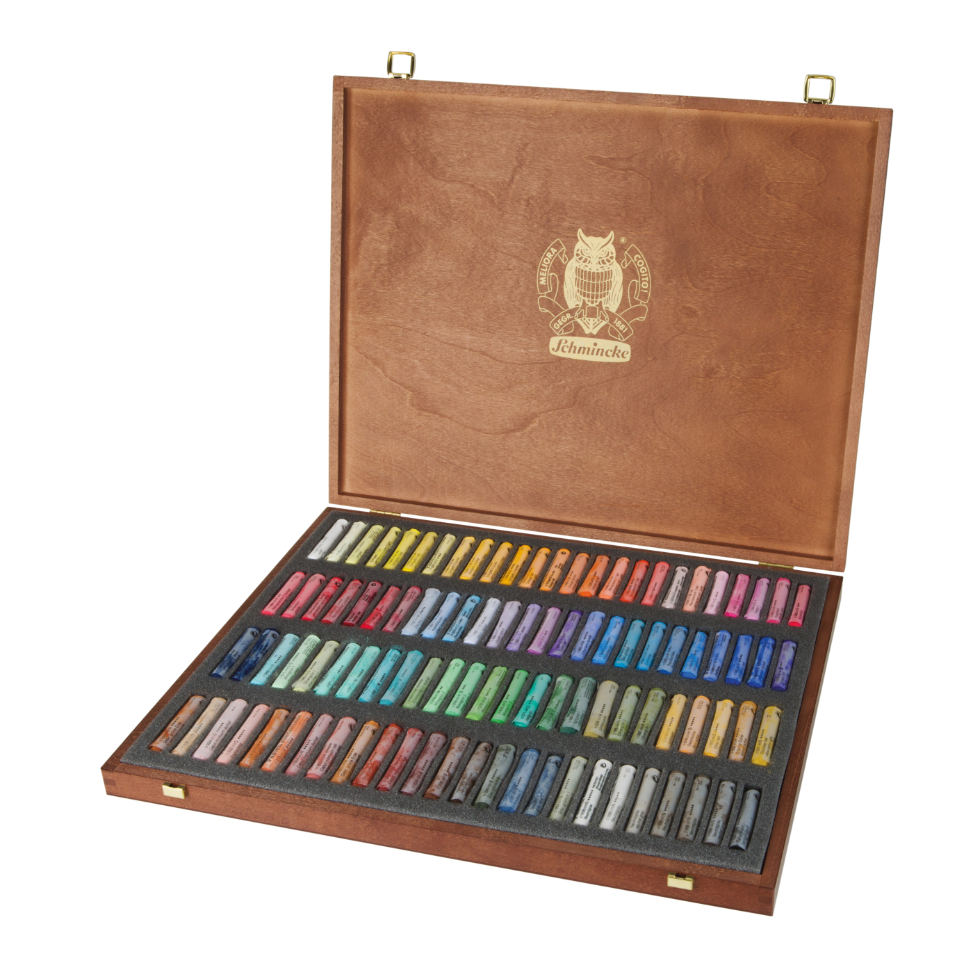 Soft Pastel Wooden Box 100-set