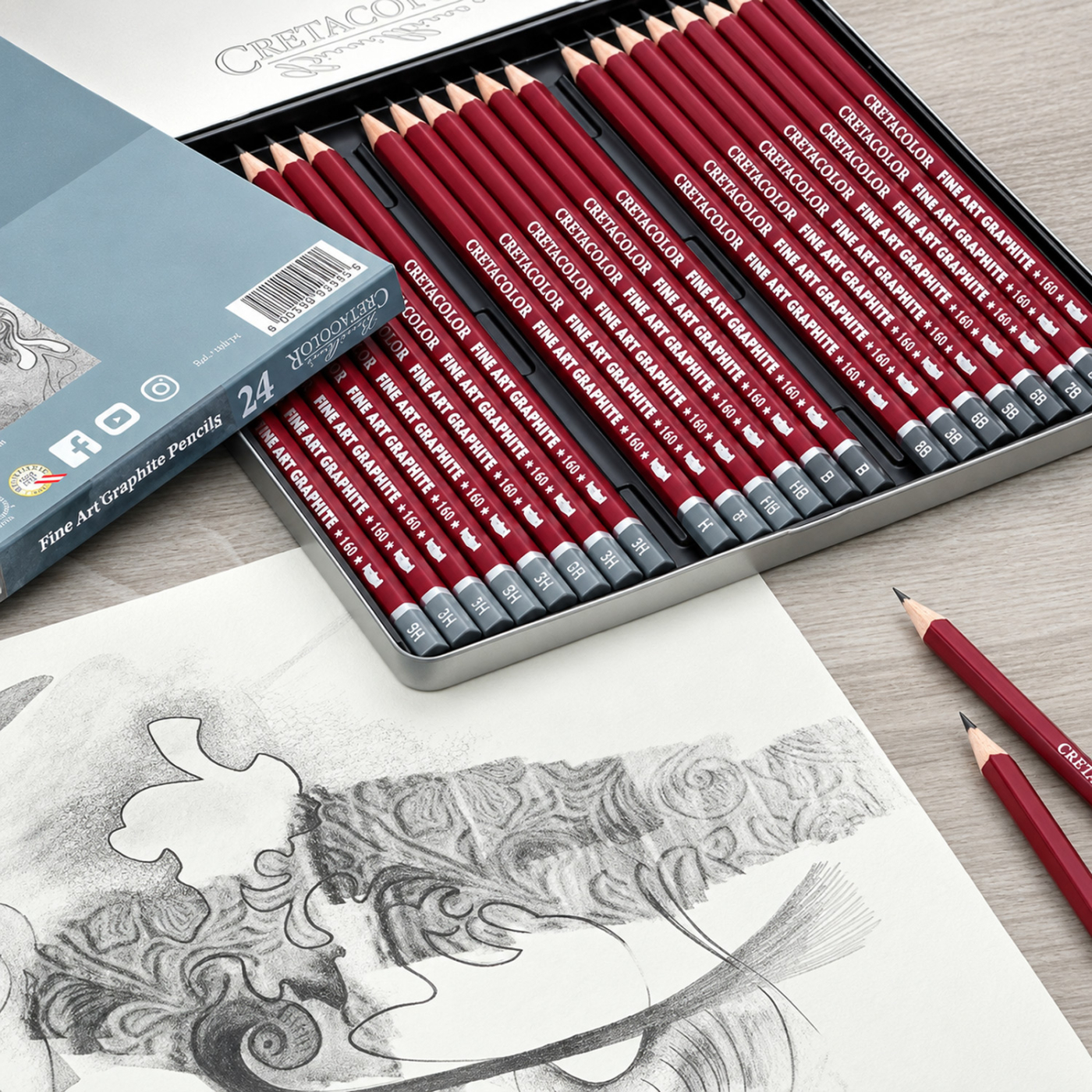 Cleos Fine Art Graphite 24-set