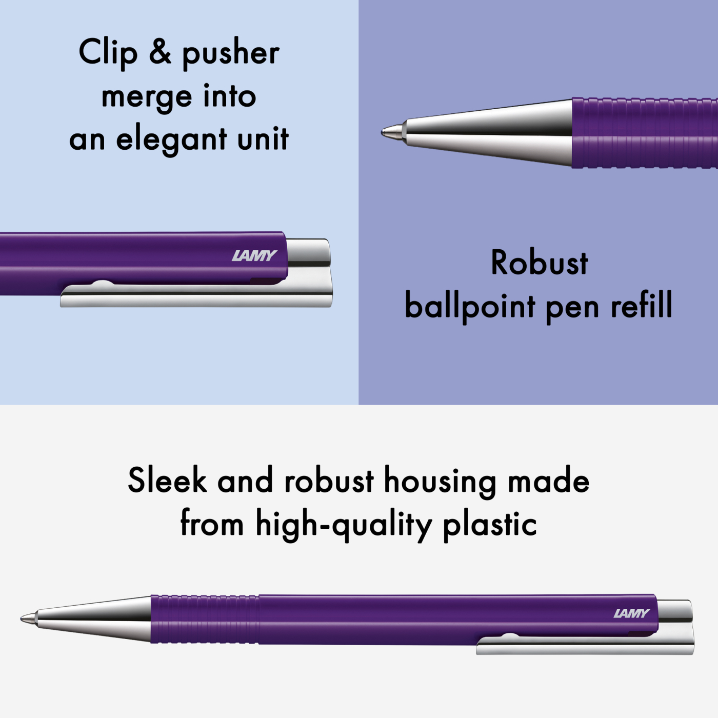 Logo M+ Aubergine Ballpoint