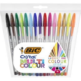 Cristal Multicolour Ballpoint 15-set in the group Pens / Writing / Ballpoints at Pen Store (100233)