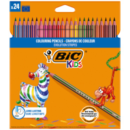 Kids Evolution Colouring Pencils 24-set in the group Kids / Kids' Pens / Colouring Pencils for Kids at Pen Store (100245)