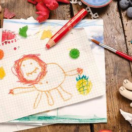 Woody 3-in-1 Colouring Pencils 10-set in the group Kids / Kids' Pens / Colouring Pencils for Kids at Pen Store (100444)