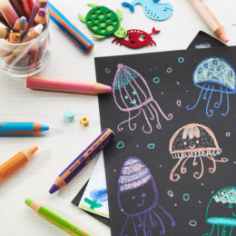 Woody 3-in-1 Colouring Pencils 10-set in the group Kids / Kids' Pens / Colouring Pencils for Kids at Pen Store (100444)