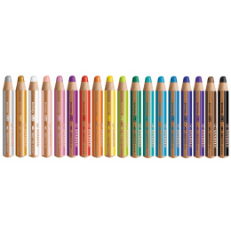Woody 3-in-1 Colouring Pencils 18-set + sharpener and brush in the group Kids / Kids' Pens / Colouring Pencils for Kids at Pen Store (100445)