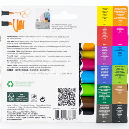 BrushMarker 12-set + blender (Set 1) in the group Pens / Artist Pens / Illustration Markers at Pen Store (100557)