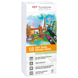 ABT Dual Brush pen 18-set Pastel in the group Pens / Artist Pens / Brush Pens at Pen Store (101096)