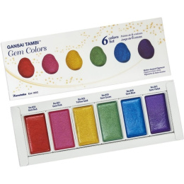 Gansai Tambi 6-set Gem Colours in the group Art Supplies / Artist colours / Watercolour Paint / Watercolour pans at Pen Store (101102)