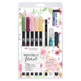 Watercolouring set Floral in the group Pens / Artist Pens / Brush Pens at Pen Store (101263)