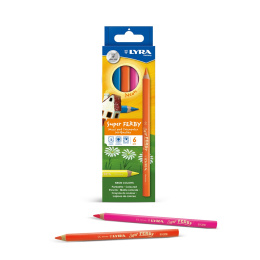 Super Ferby 6-set Neon in the group Kids / Kids' Pens / Colouring Pencils for Kids at Pen Store (101584)