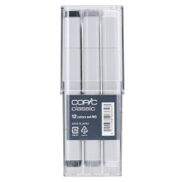 Classic 12-set Neutral Gray in the group Pens / Artist Pens / Illustration Markers at Pen Store (103319)