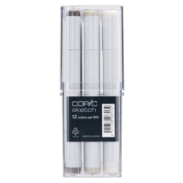 Sketch 12-set Warm Grey in the group Pens / Artist Pens / Illustration Markers at Pen Store (103503)