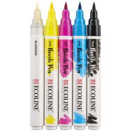 Brush Pen Primary 5-set in the group Pens / Artist Pens / Brush Pens at Pen Store (103708)