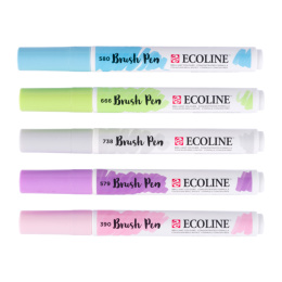 Brush Pen Pastel 5-set in the group Pens / Artist Pens / Brush Pens at Pen Store (103709)