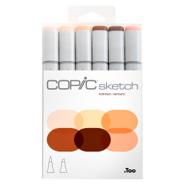 Sketch 6-pack Skin Tones in the group Pens / Artist Pens / Illustration Markers at Pen Store (103860)