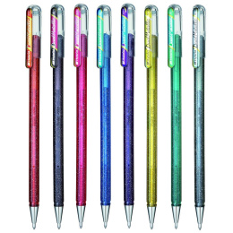 Dual Metallic Hybrid Gel Pen Black + Metallic Red in the group Pens / Writing / Gel Pens at Pen Store (104615)