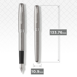 Sonnet Steel/Chrome Fountain pen Fine in the group Pens / Fine Writing / Luxury pens at Pen Store (104817)