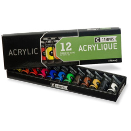 Campus Acrylic Set 12x21ml in the group Kids / Kids' Paint & Crafts / Paint for Kids / Painting set for kids at Pen Store (107970)