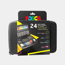 Marker 24-set Rubbercase in the group Pens / Artist Pens / Illustration Markers at Pen Store (110396)