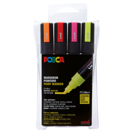 Posca PC-5M Neon - Set of 4 in the group Pens / Artist Pens / Illustration Markers at Pen Store (110434)
