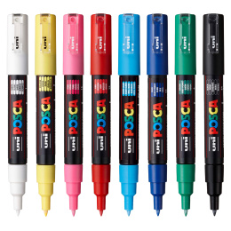 Posca PC-1MC Standard Colours Set of 8 in the group Pens / Artist Pens / Illustration Markers at Pen Store (110436)