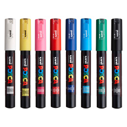Posca PC-1MC Standard Colours Set of 8 in the group Pens / Artist Pens / Illustration Markers at Pen Store (110436)