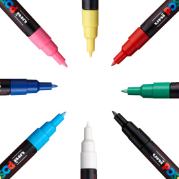 Posca PC-1MC Standard Colours Set of 8 in the group Pens / Artist Pens / Illustration Markers at Pen Store (110436)