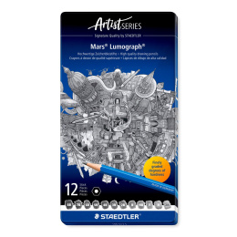 Mars Lumograph 12-set Sketching in the group Art Supplies / Crayons & Graphite / Graphite & Pencils at Pen Store (110872)