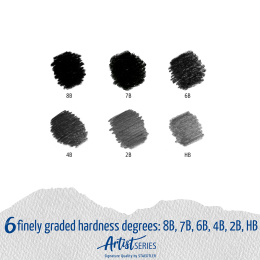 Mars Lumograph Black 6-set in the group Art Supplies / Crayons & Graphite / Graphite & Pencils at Pen Store (110877)