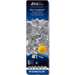 Mars Lumograph 100 6-set in the group Art Supplies / Crayons & Graphite / Graphite & Pencils at Pen Store (110878)