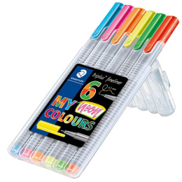 Triplus Fineliner Neon 6-pack in the group Pens / Artist Pens / Felt Tip Pens at Pen Store (110999)