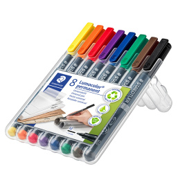 8-pack Lumocolor permanent Medium in the group Pens / Office / Markers at Pen Store (111074)