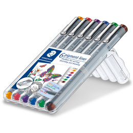 Pigment Liner Colour 0.3mm 6-set in the group Pens / Writing / Fineliners at Pen Store (111208)