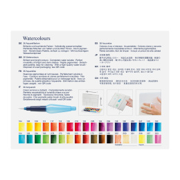 36 Watercolours + Water brush in the group Art Supplies / Artist colours / Watercolour Paint at Pen Store (111745)