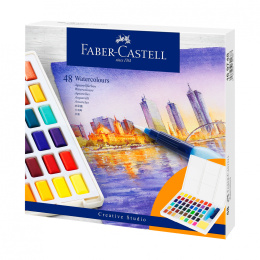 48 Watercolours + Water brush in the group Art Supplies / Artist colours / Watercolour Paint at Pen Store (111746)