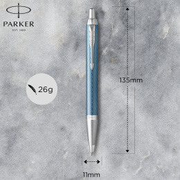 IM Premium Blue/Grey Ballpoint pen in the group Pens / Fine Writing / Ballpoint Pens at Pen Store (112694)