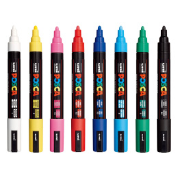 Posca PC-5M Standard Colours 8-set in the group Pens / Artist Pens / Illustration Markers at Pen Store (125148)