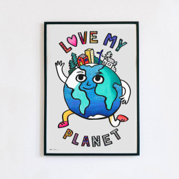Colouring Poster - Love My Planet in the group Hobby & Creativity / Create / Crafts & DIY at Pen Store (125518)